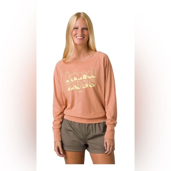 prAna graphic long sleeve 🪷 organic 🪷 NWT 🪷 pink sand kindness 🪷 XS - Picture 2 of 4